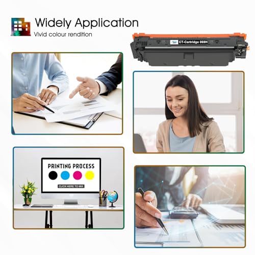 Cool Toner 069H 069 Kompatible Tonerkartusche für Canon 069H 069 i sensys MF752cdw ImageCLASS MF751Cdw MF753Cdw MF752Cdw MF756Cx LBP673Cdw LBP674Cx (Schwarz Cyan Gelb Magenta, 4-Packs)