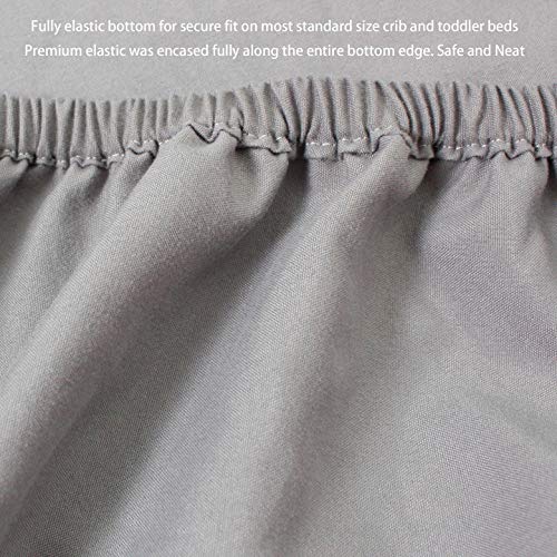 Image of CaSaJa 3-Pack Fitted Crib Sheets Set for Baby Boys, Extra Soft Breathable 9 inch Deep Mattress Sheet for Standard Toddler Bed 28x52, Cozy Washable Microfiber Nursery Sheets, 2 Navy Blue /1 Charcoal Gray