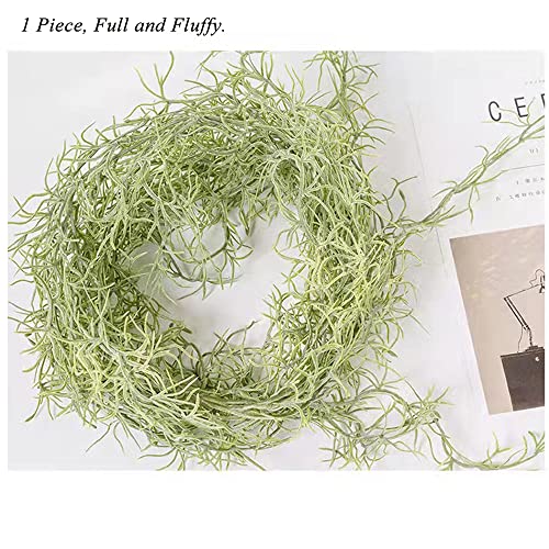 Guangzhou Yanqing International Trade Co.,Ltd Artificial Moss Hanging Faux Greenery Spanish Moss Vines Garlands For Potted Plants Realistic Plants Fake Moss Outdoor Indoor Decor 3 Packs #TOP3