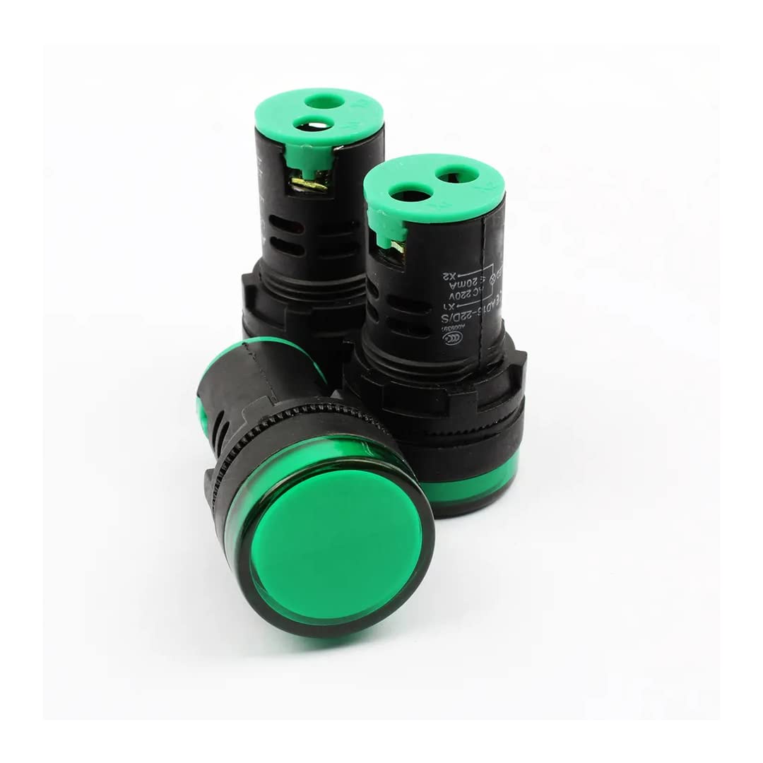 LED Pilot Indicator Light. LED Voltage Indication Panel Light. Warning Signal Light Panel Indicator (220V, Green)