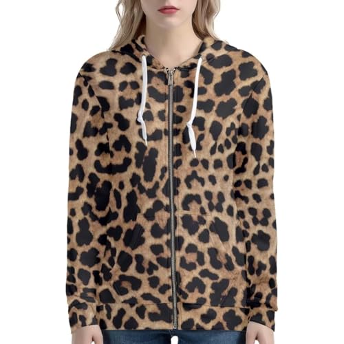 Veste sweat à capuche zippé femme ample et chaude contre le froid