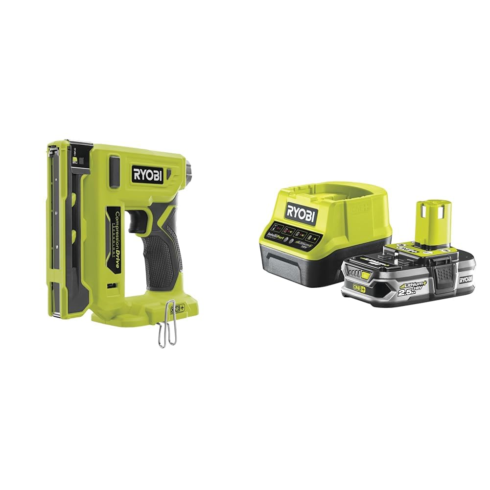 RYOBI R18ST50-0, agrafeuse sans fil 18V ONE+, 90 agrafes, réglage profondeur
