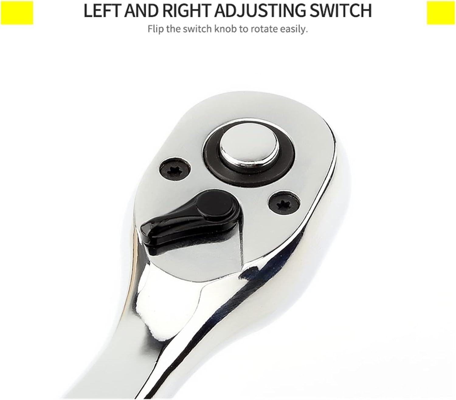 Ratchet Wrench-1Pcs Ratchet Socket Wrench with Zinc Alloy Tail 1/4" 3/8" 1/2" Reversible Spanner Car Repairing Tools (Color : 3-8)