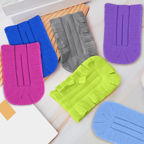 Image of Zubebe 6 Pcs Reusable Duster Refills Fleece,Elegant Color | Soft Polyester Fiber Flat Duster Refill Multi Surface Washable Cleaning Pad Tools for Home, Blinds, Car, Pet, Furniture, Fans