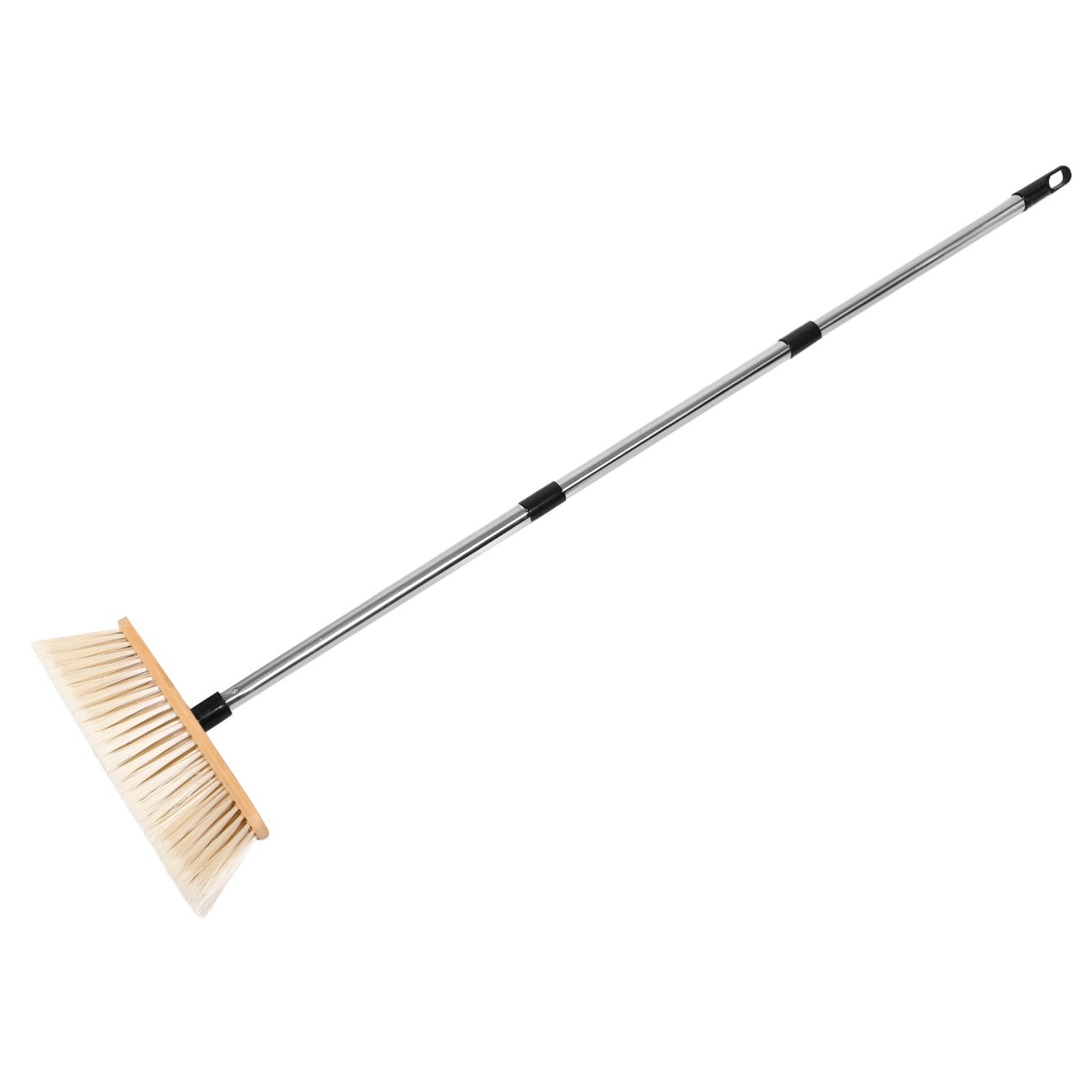 CALLARON Scopa Giardino in bambù con Setole Dure Manico in Legno per Esterni e Spazzola per Patio Garage e Strumento Resistente per Pulizie Pesanti
