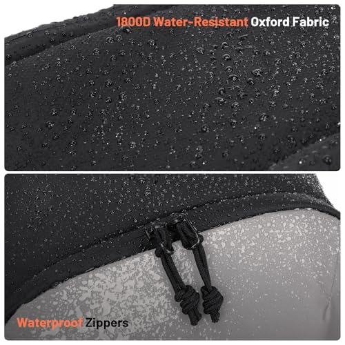 Oumurs Reflective Backpack 1800D Water-resistant Oxford Cloth Backpack Laptop Backpack for Motorcycle, Travel, Cycling, Work, Sport, Hiking, Gym, Black
