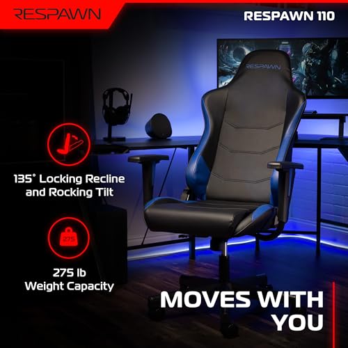 Image of Respawn 110 Gaming Chair, Ergonomic Office Chair with Headrest