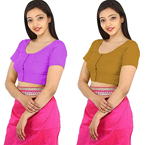 Image of Namita Women's Rubia Cotton Solid Half Sleeve Blouse