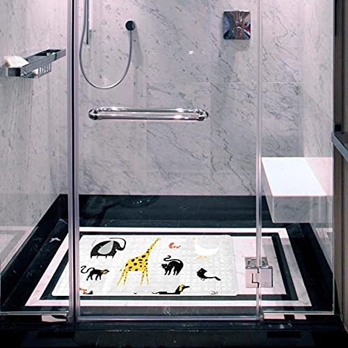 Tapis de douche antidérapant à ventouses et drainage 40x70