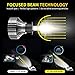 CCJK H1 LED Headlight Bulbs - 100W 12000LM 6000K Xenon White - High/Low Beam,Fog Light Bulb Conversion Kit - IP67,CSP Chips,360 Degree