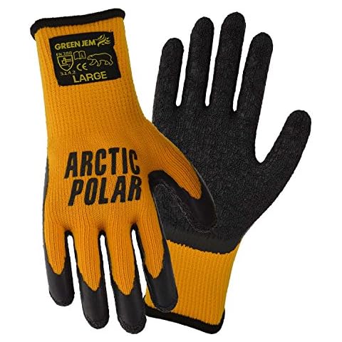 ARCTIC POLAR EXTRA WARM EXTRA GRIP WINTER WORKING GLOVE SIZE LARGE (10) YELLOW Cover
