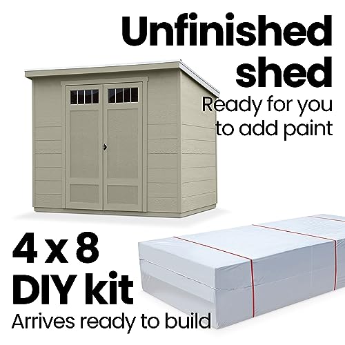 Handy Home Products 19642-3 Highland 8X6 Modern Wooden Storage Shed thumb #8