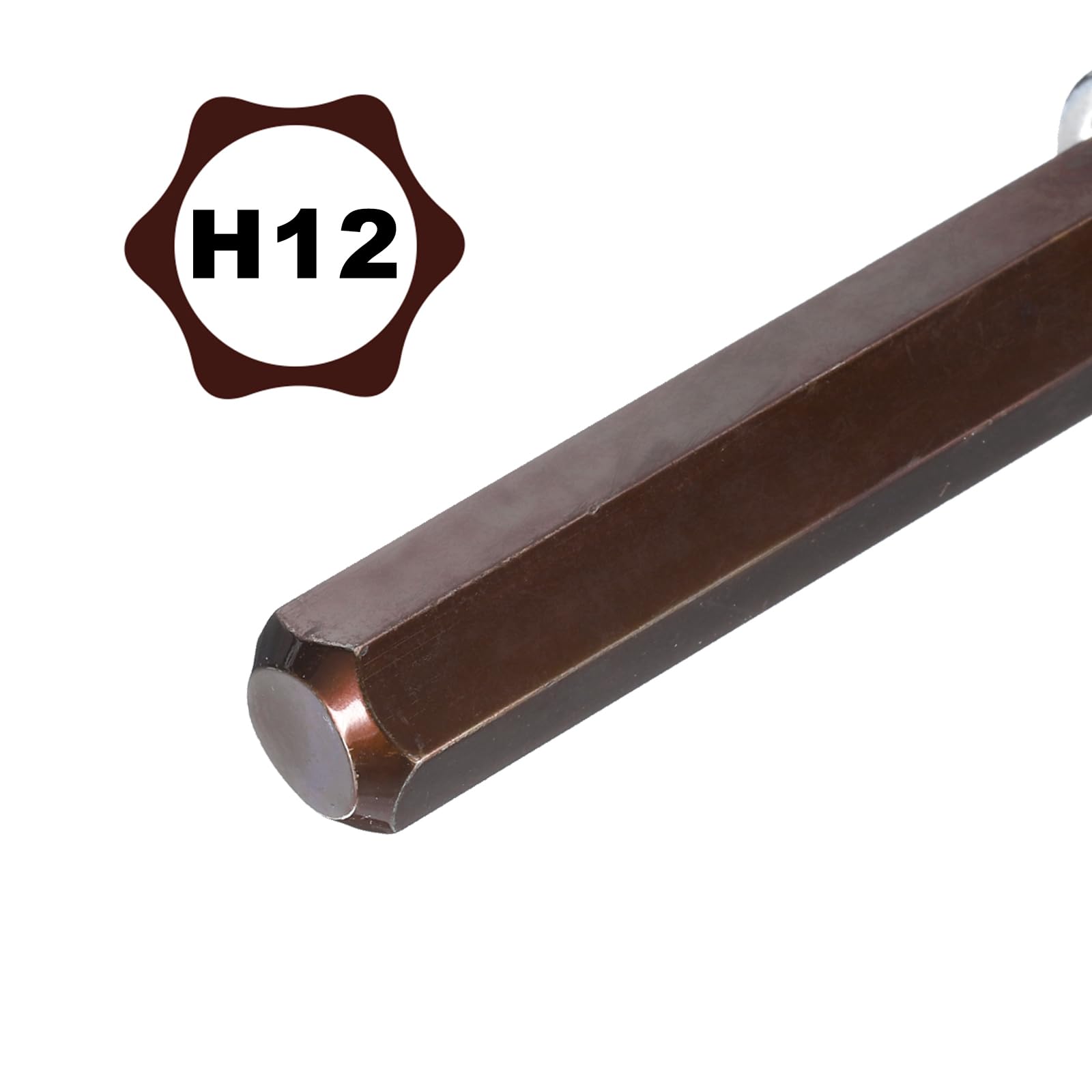 Sourcingmap 1/2" Drive x H12 (12mm) Hex Bit Socket, S2 Steel Bits CR-V Sockets 4" Length Use with Ratchet Wrench, Slide Bar, Extension Rod - Image 3