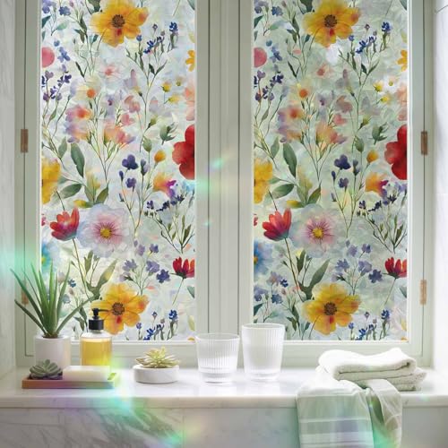 Película decorativa arcoíris para ventanas 19.6" x 39.3" (2 pcs) miniatura 3