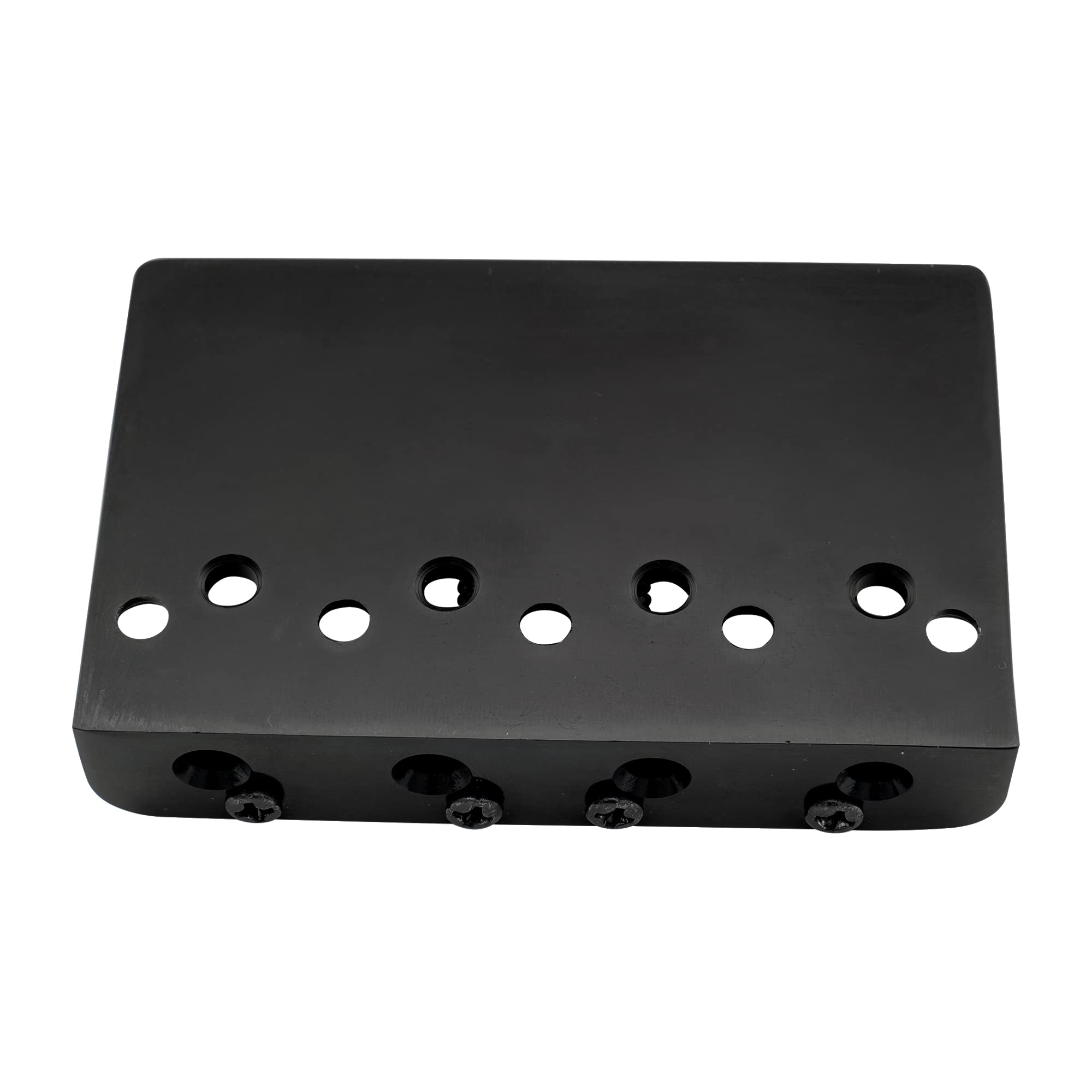 Musiclily Pro 19mm 4-strunowy Mostek Basu Hardtail Mosiężne Siodełka i Stalowa Płytka, Czarny