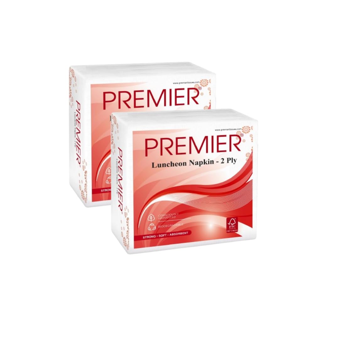 Premier Luncheon Tissue Paper Napkins - 2 Ply (Pack of 2)-image-28