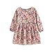 Produktbild Amlaiworld Sommer Baby Gemütlich Hirtenstil Langarmshirt Kleid Mädchen locker Bunte Blumen Druck Kleid niedlich Sport Kleinkind blusen Baumwolle süße Dress, 2-10 Jahren alt (3 Jahren, Rosa)