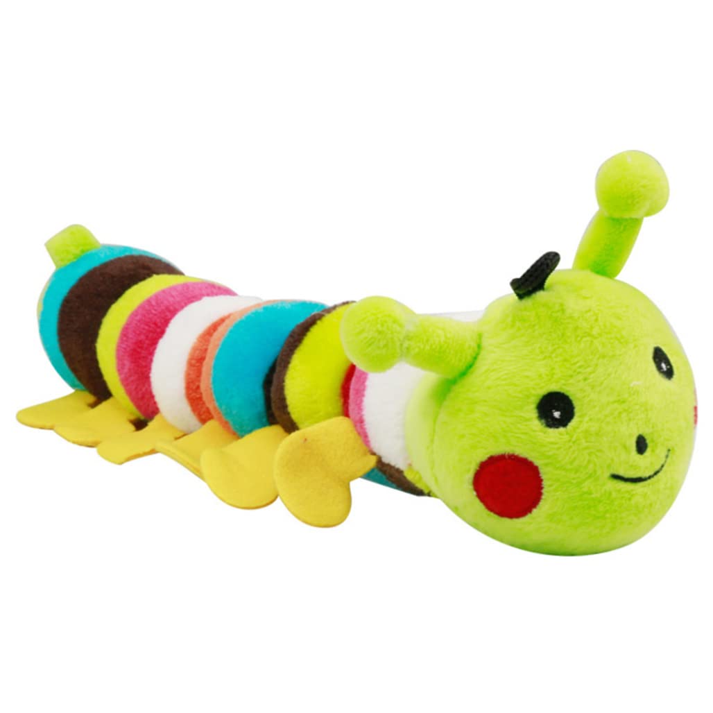 Pet Chew Toys Dog Squeaky Toy Tough Plush Caterpillar Toys for Medium Large Dogs Perfect for Training Keeping Fit Green, Dog Bites Toy