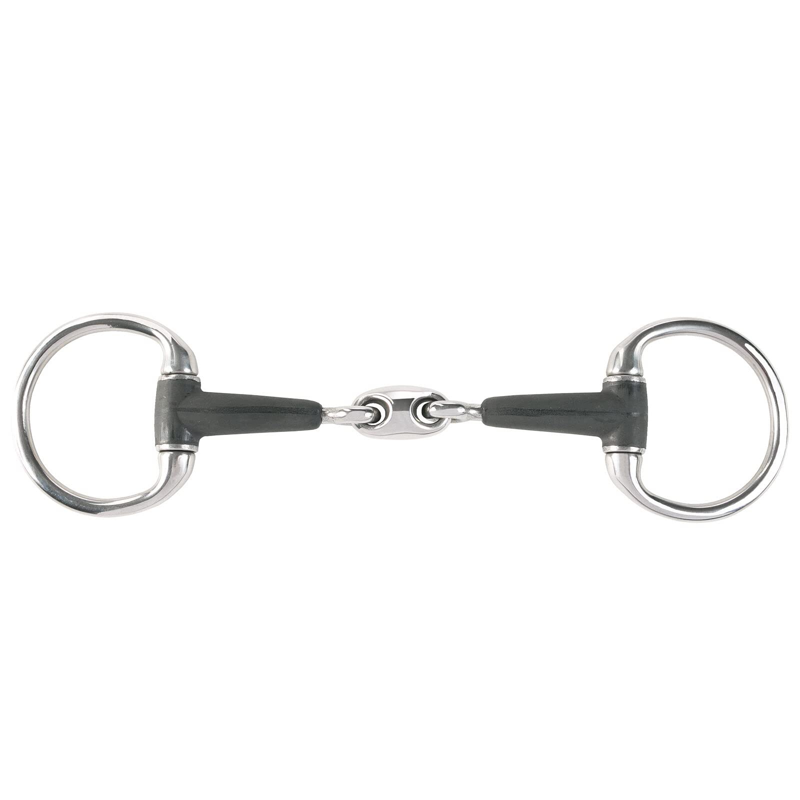 Mors de filet double brisure caoutchouc à olives Horze noir 125 d'une grande durabilité