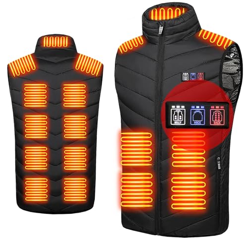 NAVRUF Heated Vest Heated Jacket Men Women,Heated Gilet Electronic with 15 Heated Areas,Heating Vest with 3 Temperatures Adjustable,Heated Body Warmer for Camping Hiking Skating(No Battery) NAVRUF Heated Vest Heated Jacket Men Women,Heated Gilet Electronic with 15 Heated Areas,Heating Vest with 3 Temperatures Adjustable,Heated Body Warmer for Camping Hiking Skating(No Battery)