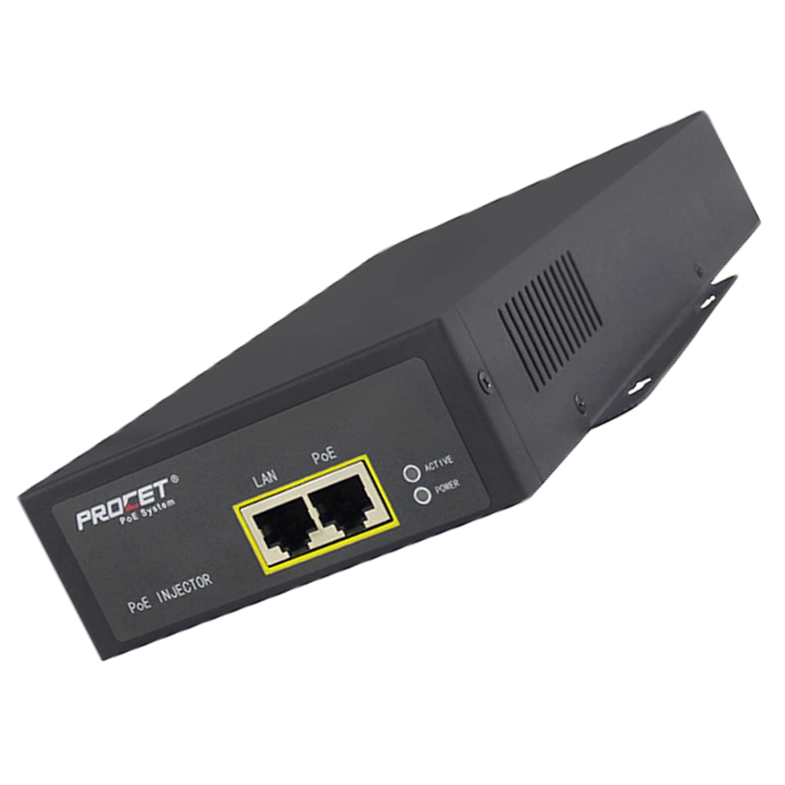 PROCET PoE SystemIndustrial Injector 75W 55V Gigabit Power Injector IEEE802.3bt, and AC Ports 6KV Surge Protection, Wide Temperature -40℃ to 65℃, PT-PSE107GHRO-A