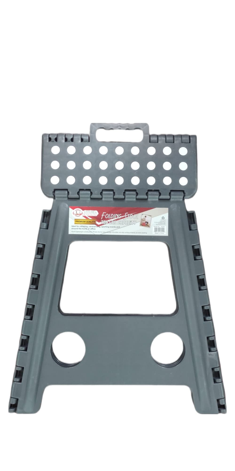 UNIWARE New Heavy Duty Folding Step Stool, Holds up to 330 Lb, Sturdy & Safe(11.4