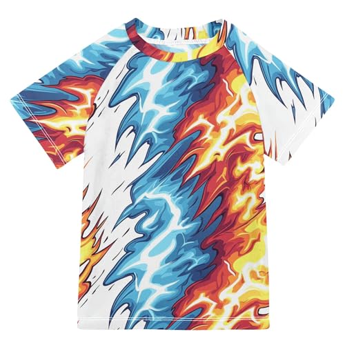 Lightning Video Game White Girls Bathing Suit Sun Protection Girl Rash Guard Swimwears Summer Clothes for Little Boy 4T