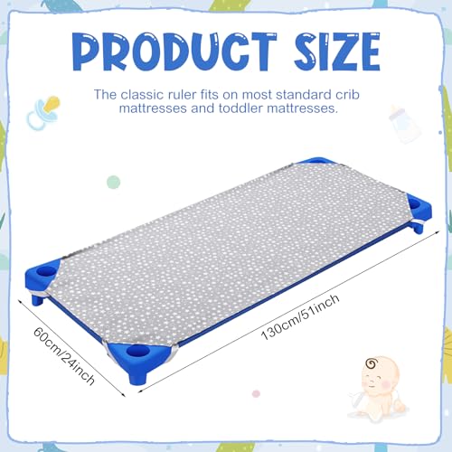 Image of Peryiter 12 Pcs Cot Sheets for Daycare Standard Size 24 inch x 51 inch Toddler Nap Mat Sheets Star Pattern with Corner Elastic Loops Breathable Bed Fitted Cot Crib for Preschool Child Kid Boy Girl (Gray)