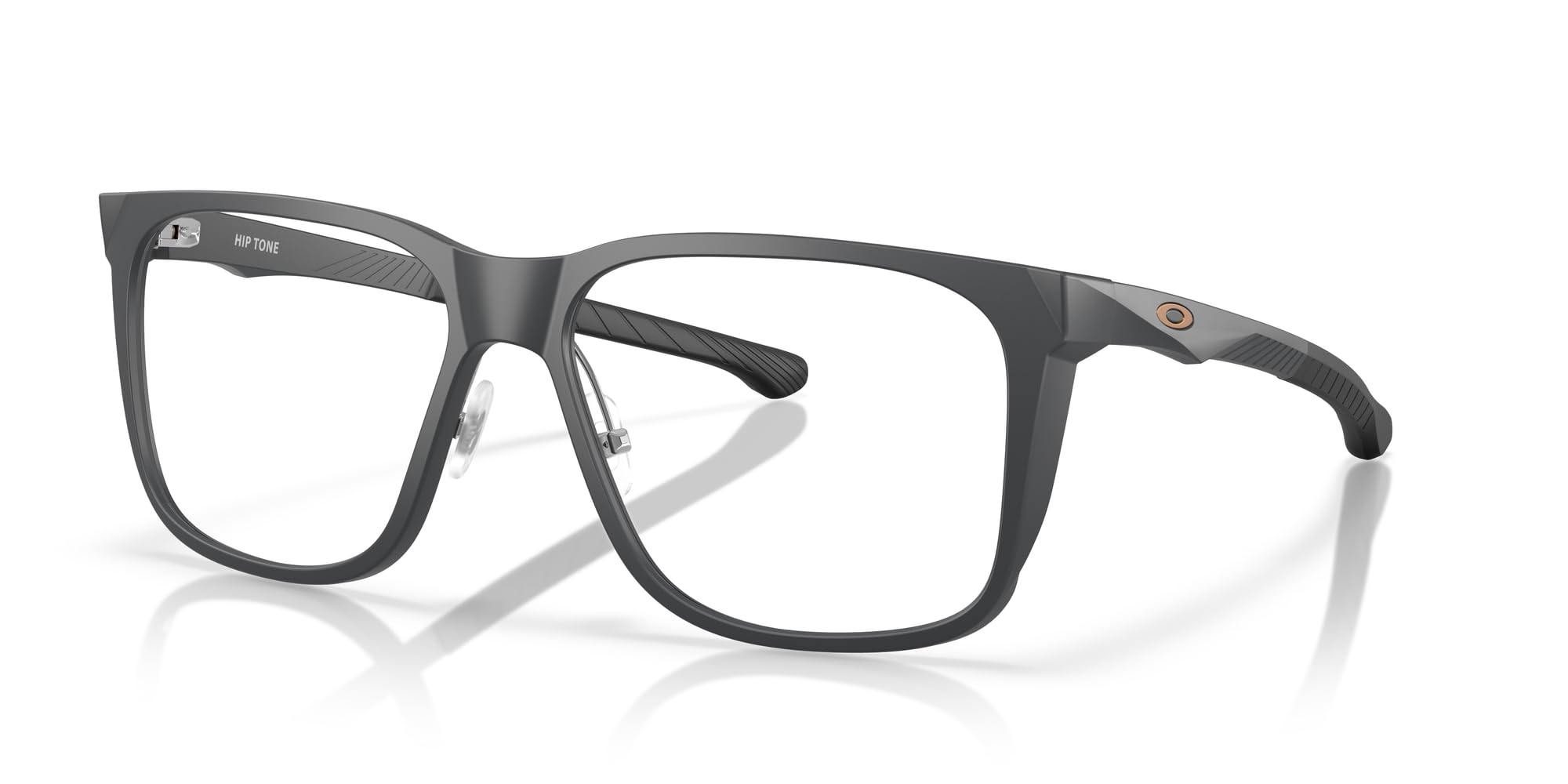 Oakley Men's OX8182 Hip Tone Square Prescription Eyewear Frames, Matte Carbon/Demo Lens, 60 mm