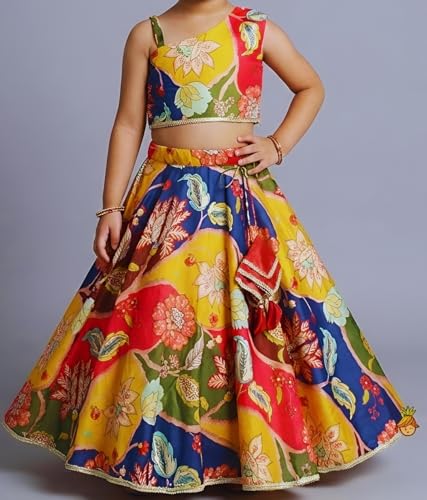 Image of Ethnic kurta for girls | Kids Salwar Suit Set | Girl's Printed top Sharara Dress Set for kids girls