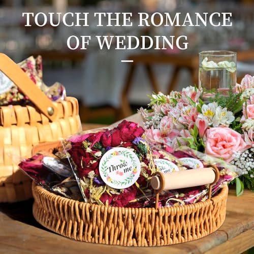 Image of Oning 52 Pack Mix Flower Confetti, Dried Flower Petals, Real Rose Petals | dried flower confetti for weddings, gifts, wedding confetti, wedding farewell decorations, and centerpieces