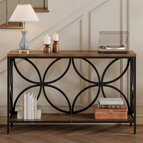 Tohomeor 120cm Konsolentisch mit Ablage, Schmaler Sofatisch,...