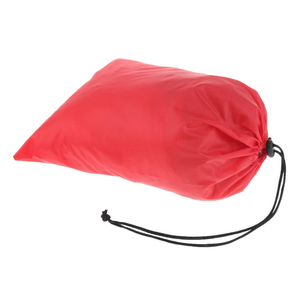 Nylon Waterproof Drawstring Storage Bag Stuff Sack Organizer Pouch for Travel Camping Hiking Backpacking, Red