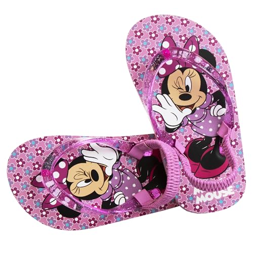 Image of Disney Girls Boys Character Flip Flops Sandals Kids Water Shoes - Minnie Mickey Moana Toy Story Frozen Cars Encanto Princess Thong Beach Slides Slip On Quick Dry (Toddler-Little Kid)