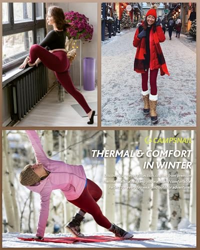 Image of CAMPSNAIL Fleece Lined Leggings Women - Thick Winter Thermal Warm Pants