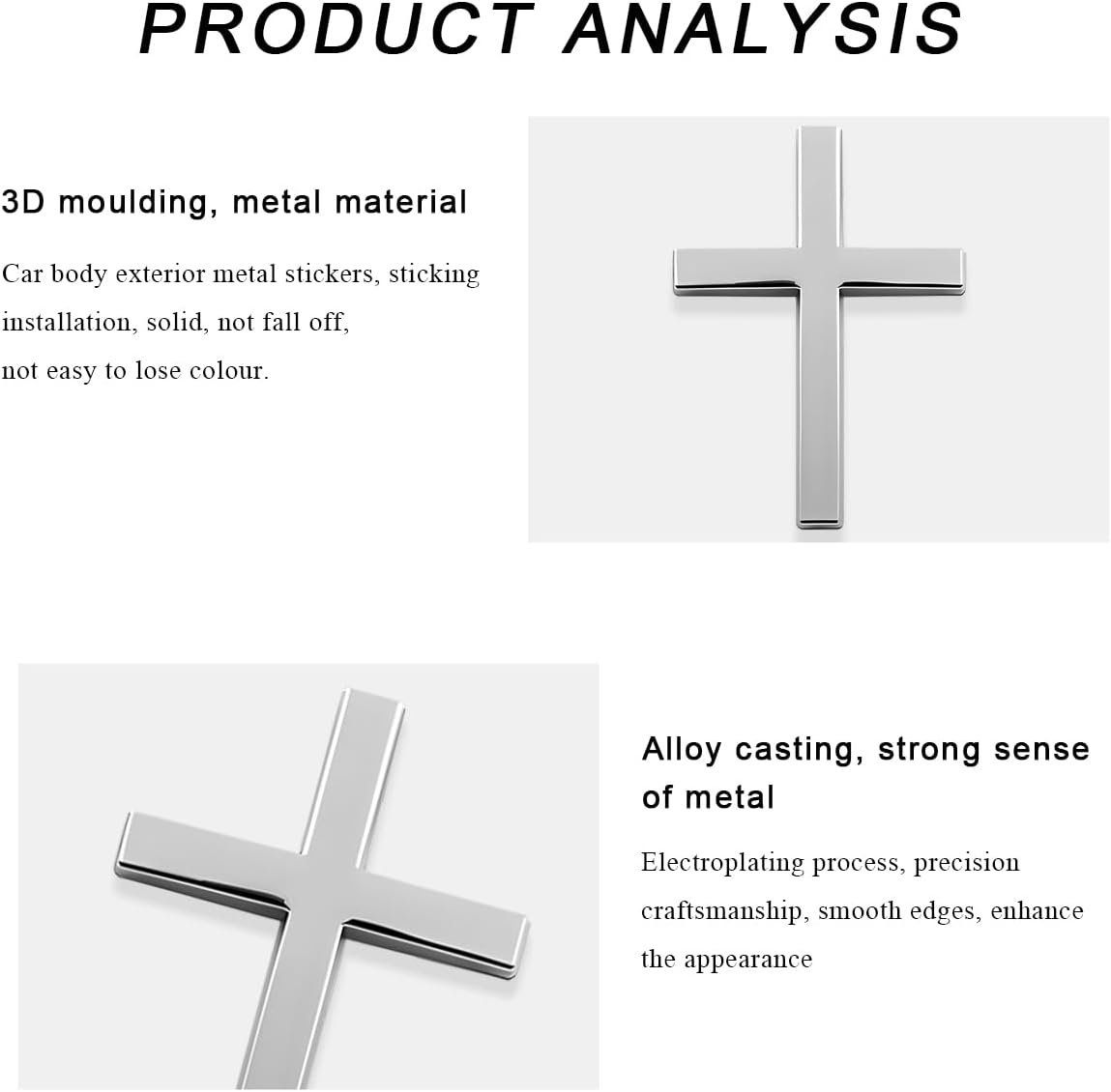 Transform Your Ride: Stylish 3D Metal Jesus Cross Stickers for Car Enthusiasts