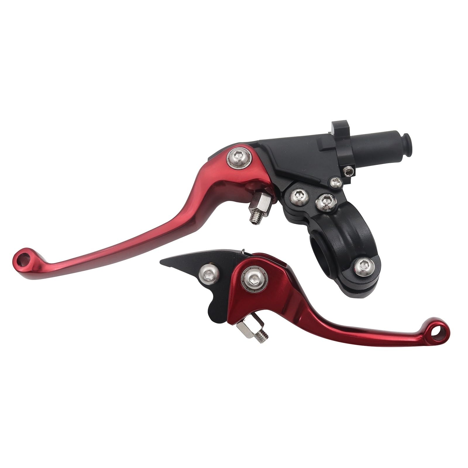 Byskjz Red Motorcycle Brake Clutch For Kawasaki For Xr50 For Pit Motorcycle Cnc Clutch Asv Folding Brake Clutch Lever Set Dirt Bike Atv Quad Motocross(Red)