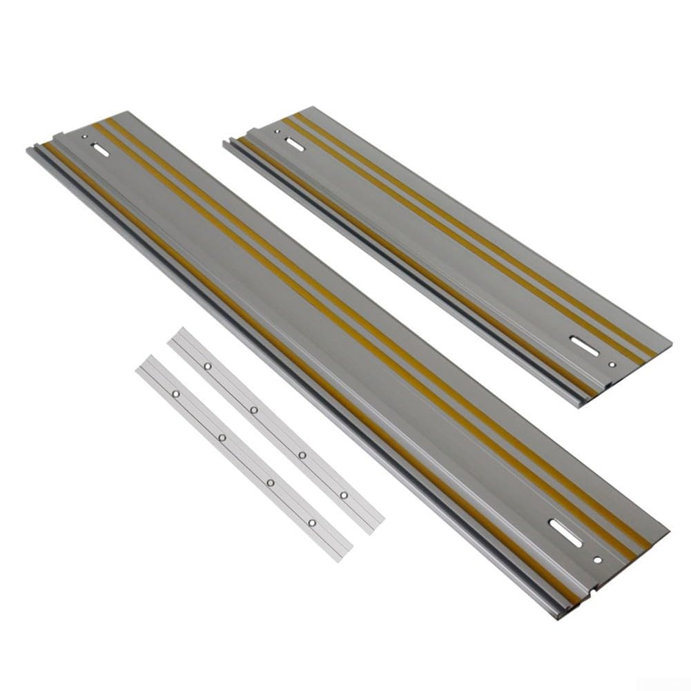 Rails de guidage en aluminium extrudé pour scie circulaire Rails de guidage répétables avec kit de connecteur pour des tâches de coupe précises (connecteur de rail de guidage)