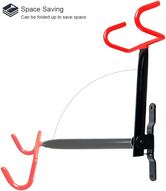 Soporte de pared para bicicleta Dirza 2 pack plegable miniatura 2