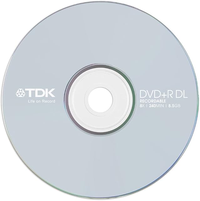 TDK T19544 DVD+R DL 8.5 GB 240 Min 8x Jewel Case (1 Disc)