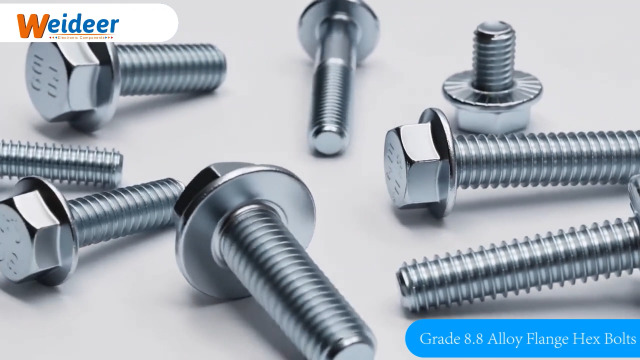 Image of weideer 400PCS Metric Flange Bolt Assortment,M6x1.0 M8x1.25 M10x1.5 Metric Bolt Assortment,Grade 8.8 Alloy Flange Hex Nuts and Bolts Kit (12mm-45mm)