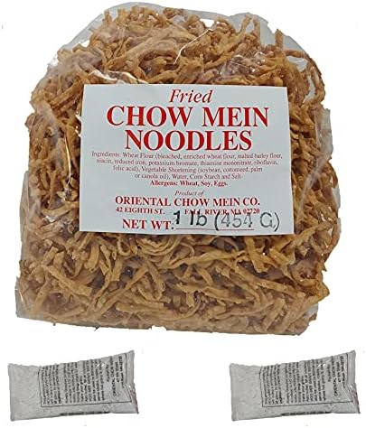 1 lb Hoo-Mee Fried Chow Mein Noodles with (2) 1-oz gravy packets INCLUDES Chicken Chow Mein Recipe