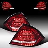 Autozensation Compatible with 2001-2004 Mercedes-Benz W203 C-class Sedan, Red Full LED Sequential Tail Lights