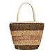 Handgewebte Damen-Stroh-Tragetasche, Sommer-Strandtasche, Schultertasche, Einkaufstasche, Clutch, Tragegriff und Geldbörse Gr. One size, B