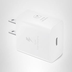 Samsung 25W Wall Charger Power Adapter, Cable Not Included, Super Fast Charging, Compact Design, Energy Efficient, Compatible with Galaxy and USB Type C Devices, White