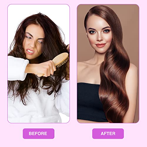 Foto von Haarbürste ohne Ziepen, Hair Brush Selbstreinigende Haarbürste, 3D Air Cushion Massager Brush, Self Cleaning Hair Brush Women von Haarverwicklungen und Knoten, Entwirrbürste für jeden Haartyp