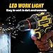 Cordless Drill, 21V Brushless Power Drill with Dual 2.0Ah Power Pack and Charger, Electric Drills Set, 3/8