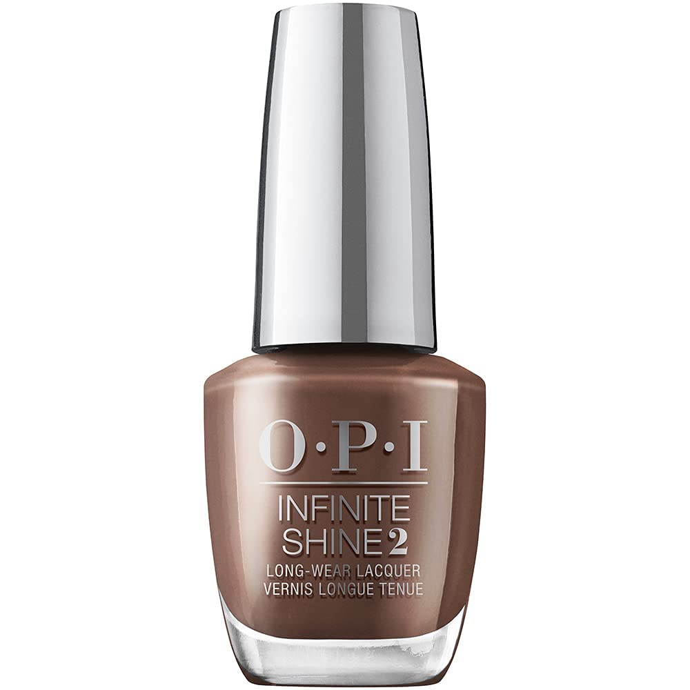 OPI Nail Polish, Malibu Collection, Infinite Shine Long Wear Nail Polish, Cliffside Karaoke, 15ml, Brown