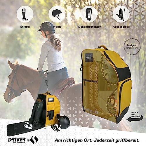 Sac à dos bottes d'équitation, compartiment casque étanche multi-poche - 2