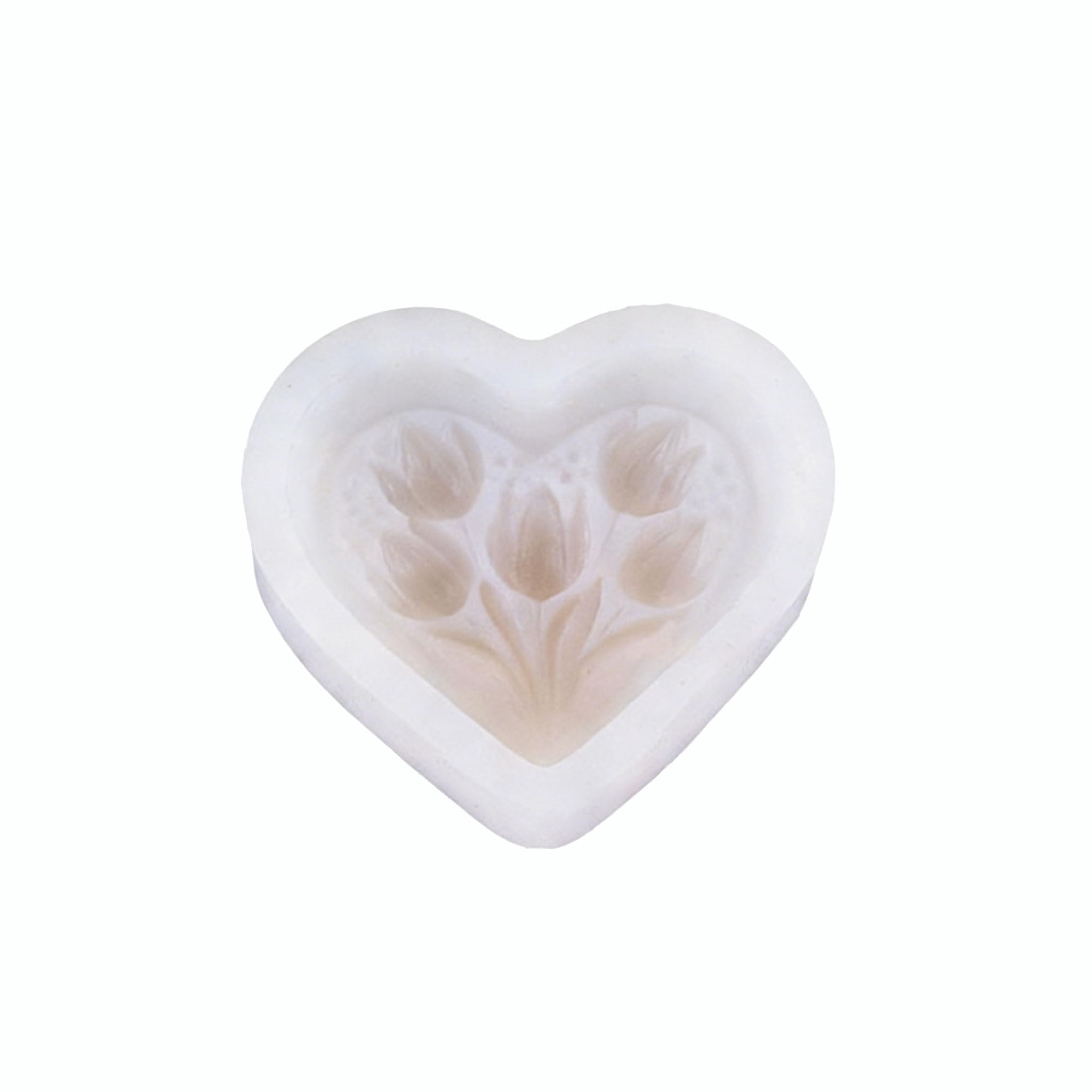 Nucelit Flexible Silicone Craft Molds Heart Shape Soap Mold Perfect for and Home Decors Projects Enhancing Space Supplies